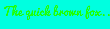 Image with Font Color 20FF00 and Background Color 00FFE0